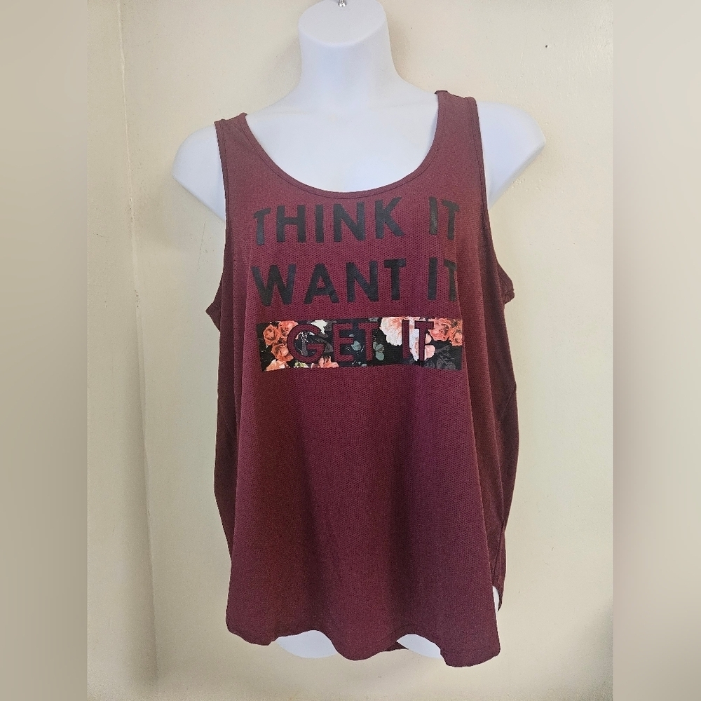 Torrid ,Activate Tank Top, Women's 2 Burgungndy